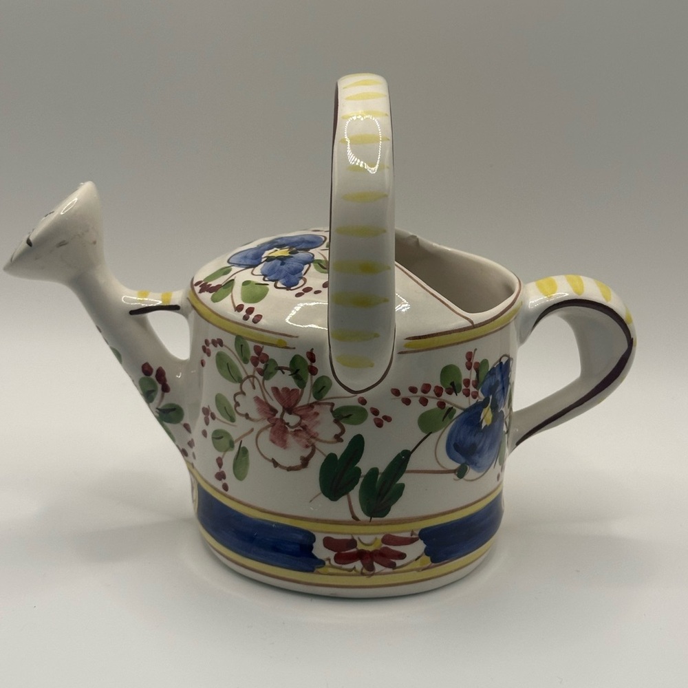Floral Ceramic Watering Can made in Portugal